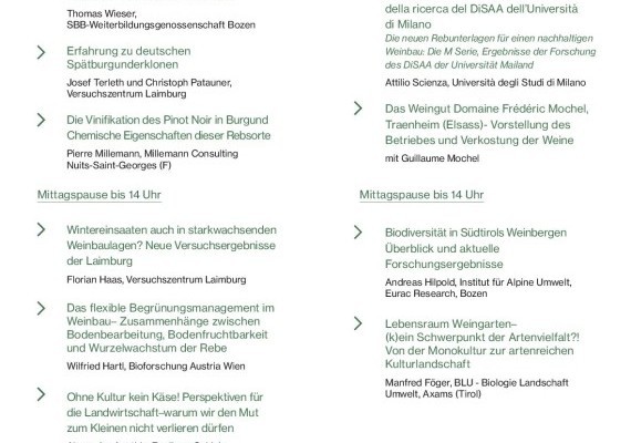 Weinbauseminar 2019 - Programm